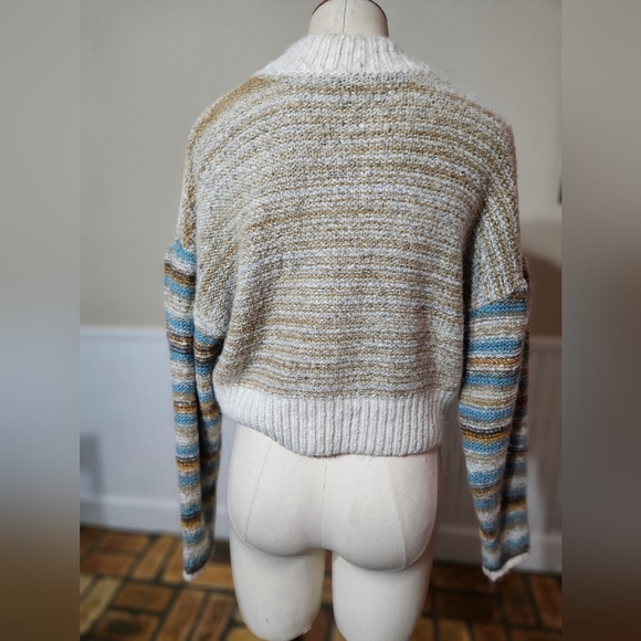 Urban Outfitters Cropped Western Boho Sweater Medium - Picture 3 of 4